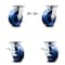 Service Caster 6 Inch Kingpinless Solid Poly Wheel Caster Swivel Locks 2 Brakes SCC, 2PK SCC-KP30S620-SPUR-BSL-2-SLB-2 - alternate 1